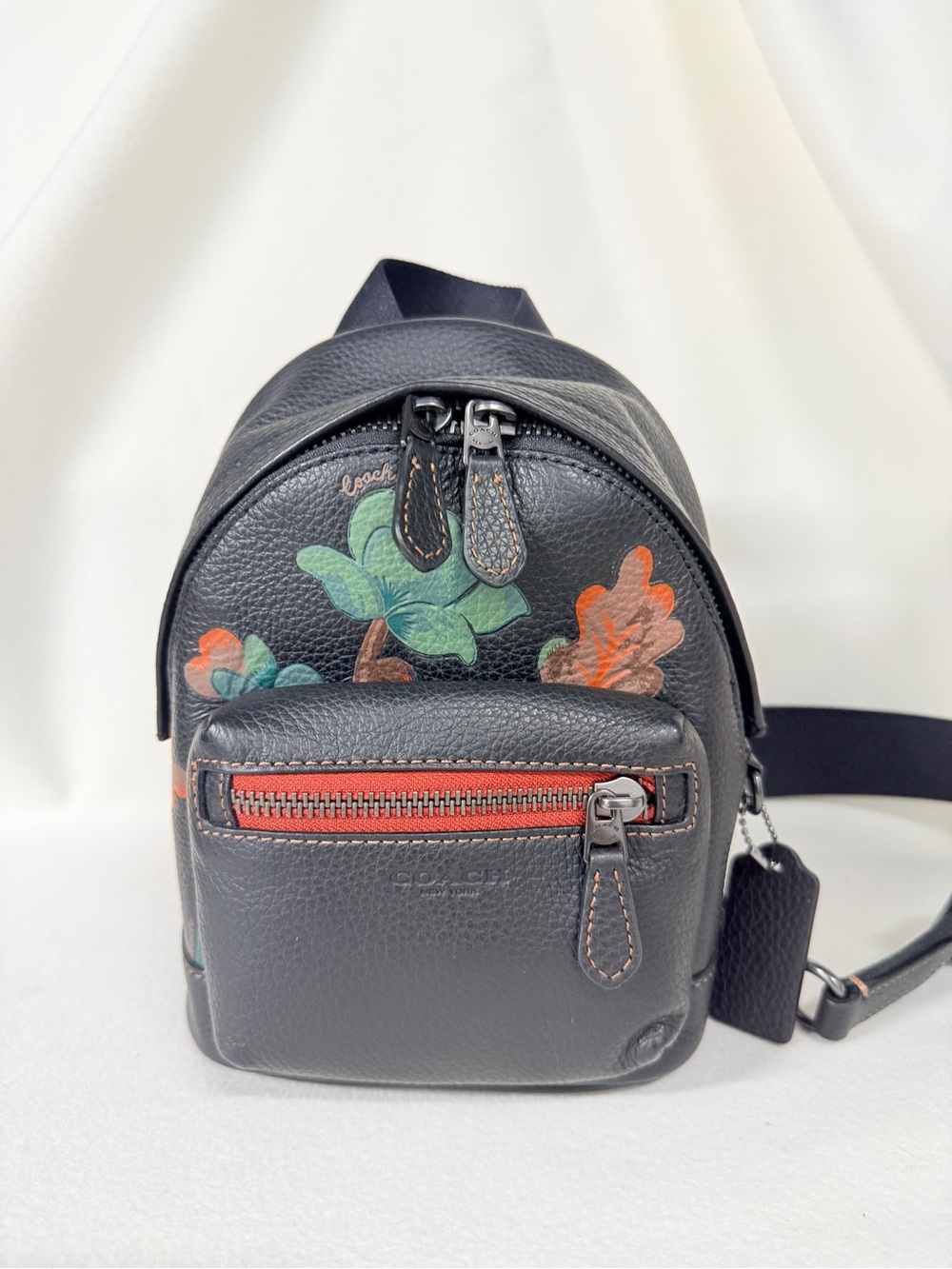 coach Small West Backpack Crossbody With Dreamy Leaves Print C8166